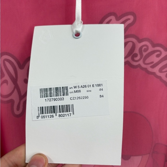 Love Moschino Pink Anita Ruffle Coquette Luxury Y2K Boho Slip Maxi Dress Size 8 - Picture 5 of 16